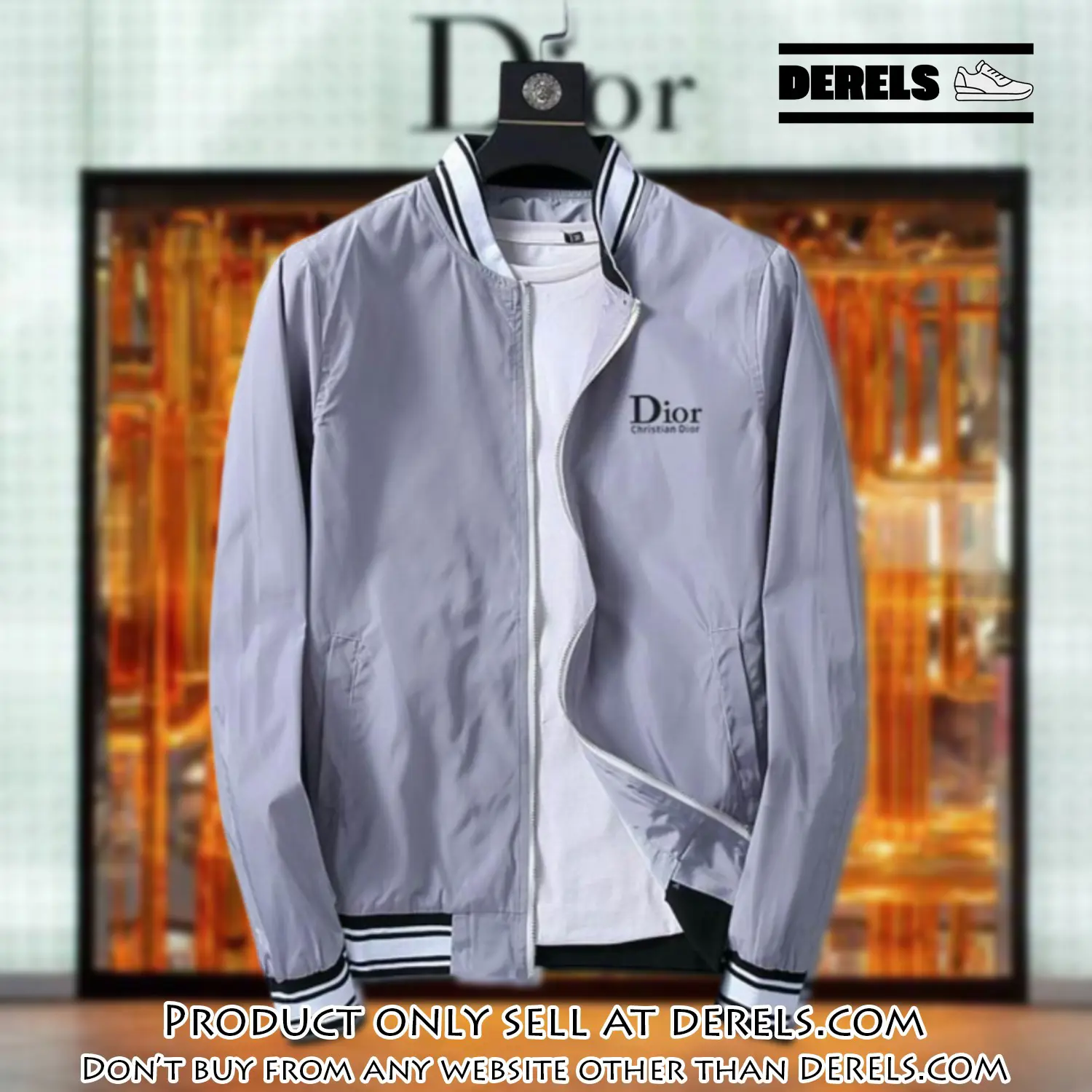 Dior luxury brand varsity zipper jacket vst1063 dr3325744
